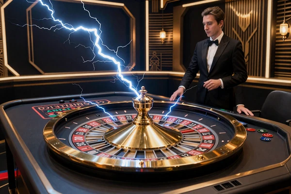 Lightning Roulette mit Blitz-Multiplikatoren am Roulette-Tisch bei XON Casino