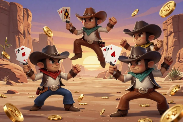 Wild Card Gang Western-Bandit-Slot mit Kartensymbolen von BGaming
